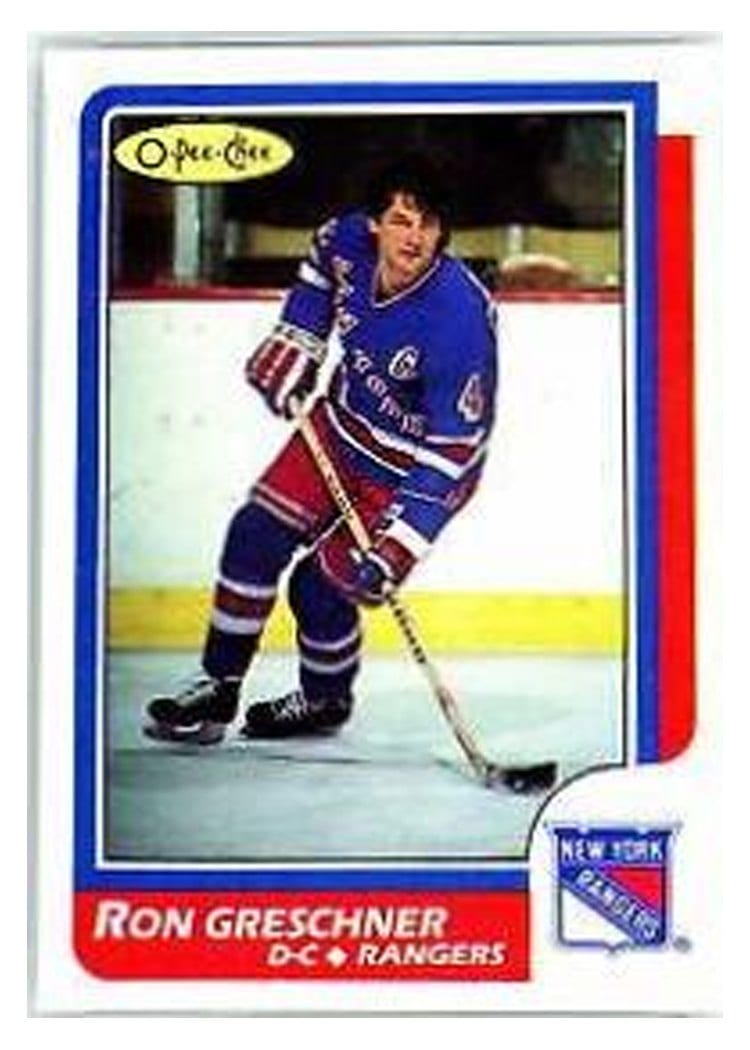 1986 O-Pee-Chee Ron Greschner #18 card