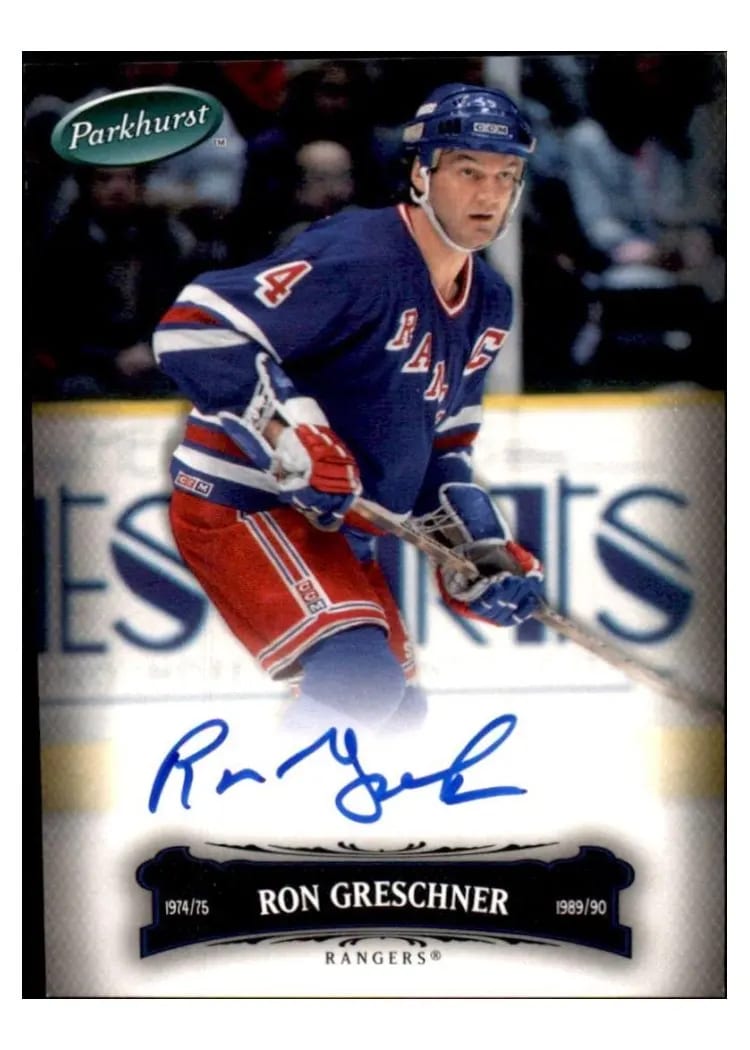 2006 Parkhurst Ron Greschner Autograph #18 card