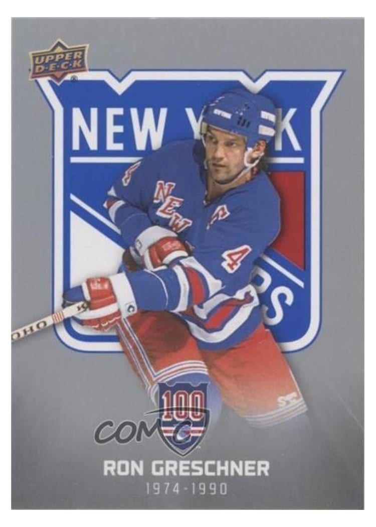 2025-26 Upper Deck New York Rangers Centennial Base Set Ron Greschner #18 card