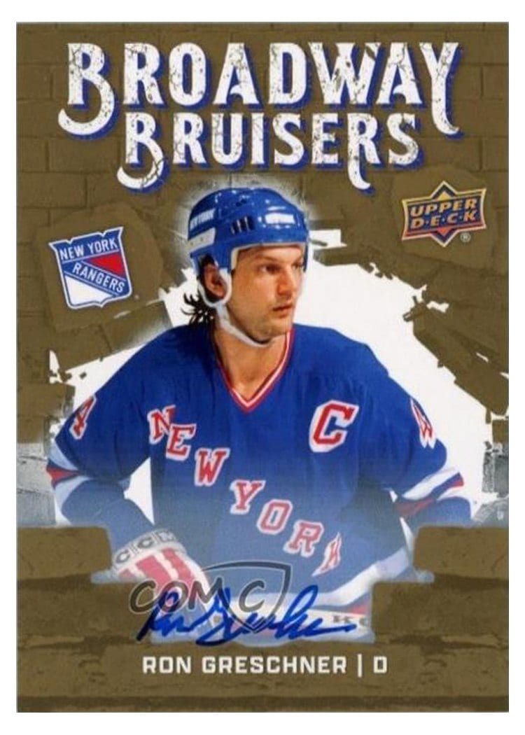 2025-26 Upper Deck New York Rangers Centennial Broadway Bruisers Ron Greschner #BB-3 card