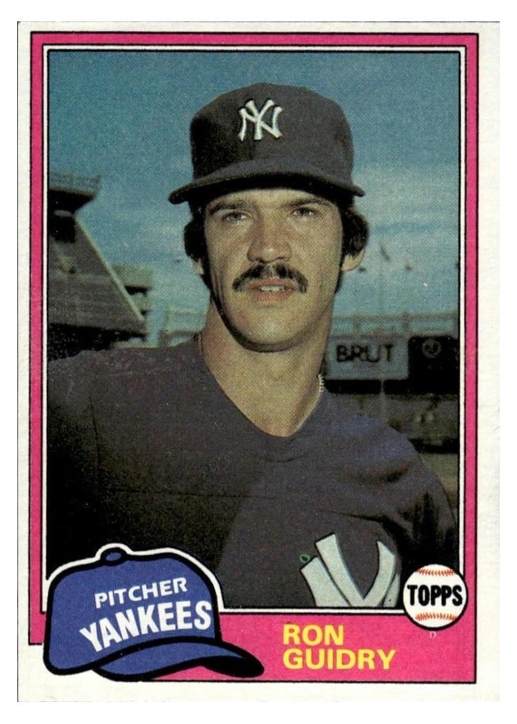 1981 Topps Ron Guidry #250 card