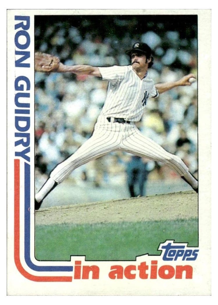 1982 Topps Ron Guidry #10 card