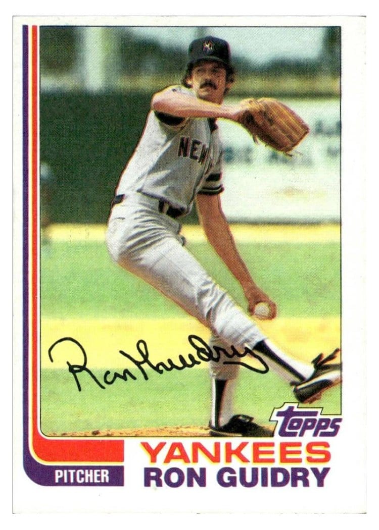 1982 Topps Ron Guidry #9 card
