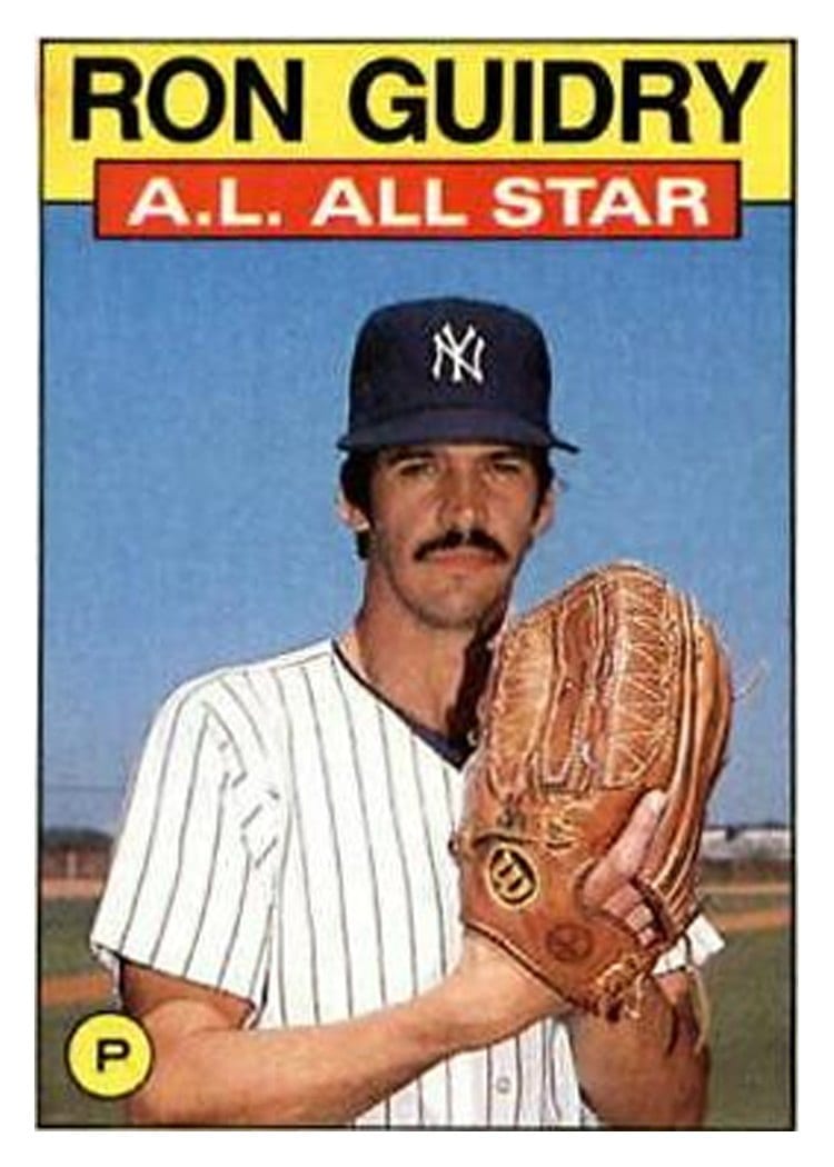 1986 Topps Ron Guidry #721 card