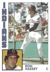 1984 Topps Base Set Ron Hassey #308 card