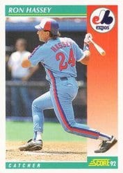 1992 Score Base Set Ron Hassey #273 card