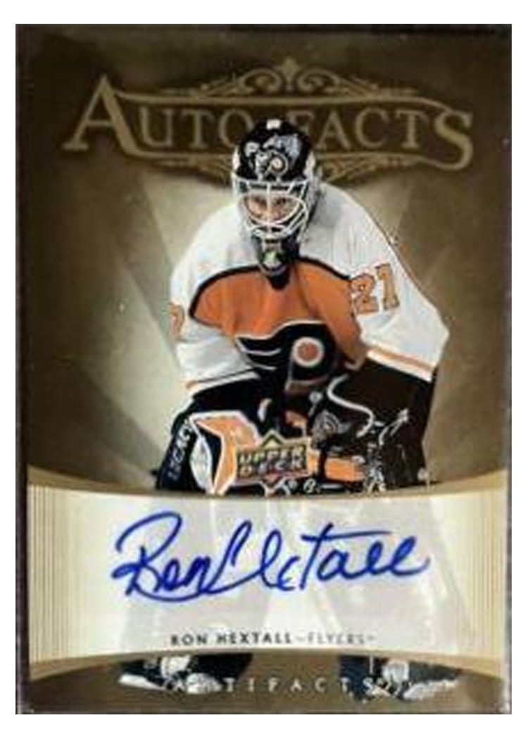 2021-22 Upper Deck Artifacts 2005-06 Retro - Autograph Facts Ron Hextall #RAF-RH card