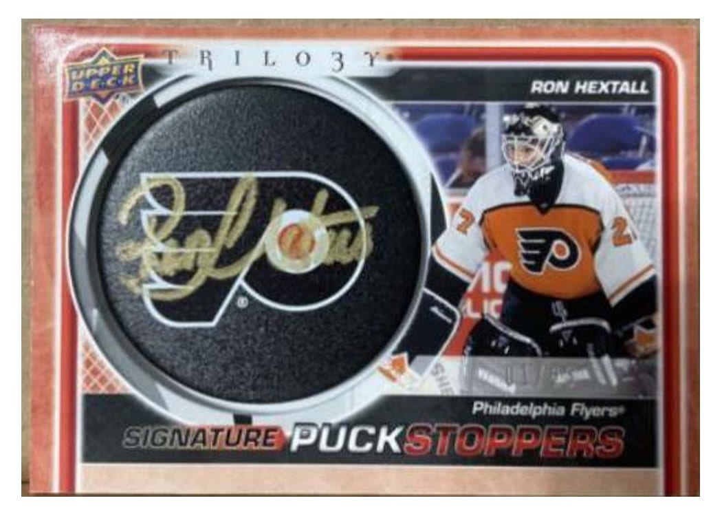 2022-23 Upper Deck Trilogy Signature Puckstoppers Ron Hextall #SPU-RH card