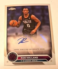2023-24 Topps G League Chrome Autographs Ron Holland #AC-RH card