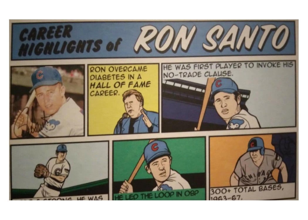 2022 Topps Heritage 1973 Topps Comics Ron Santo #73TC-21 card