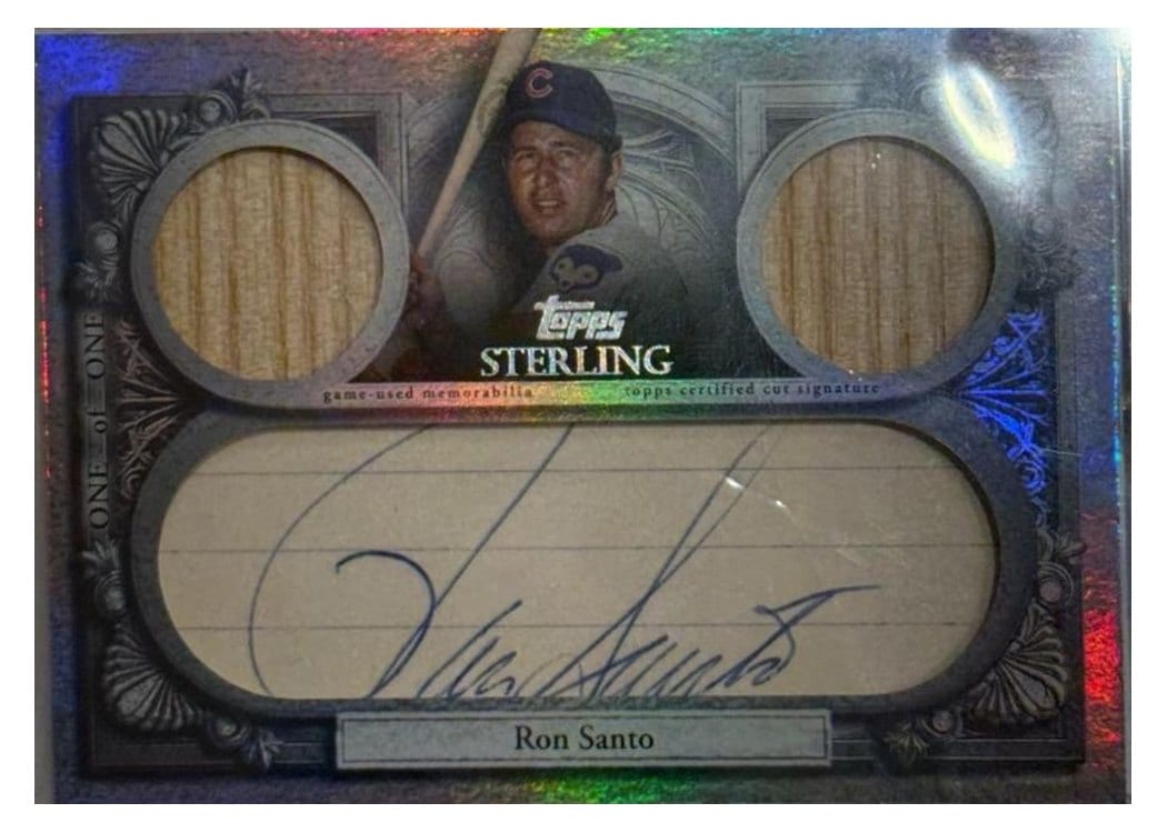 2025 Topps Sterling Legendary Cut Signature Relics Ron Santo #TSCSR-RS card