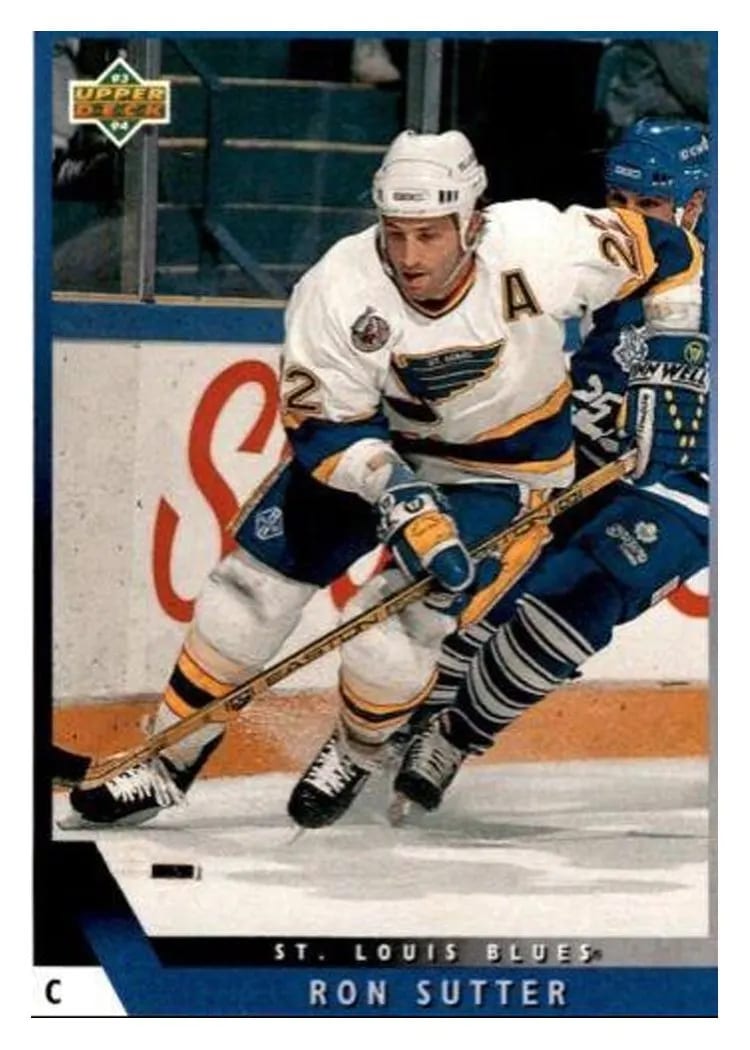 1993 Upper Deck Ron Sutter #33 card