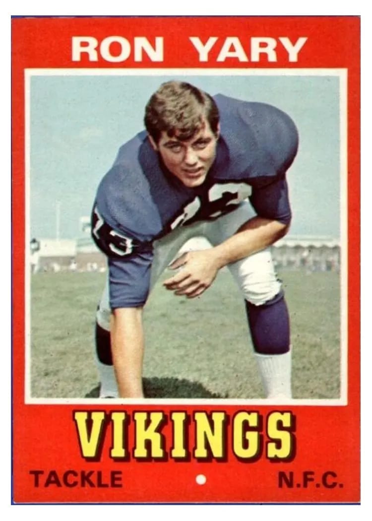 1974 Wonder Bread Ron Yary #30 card