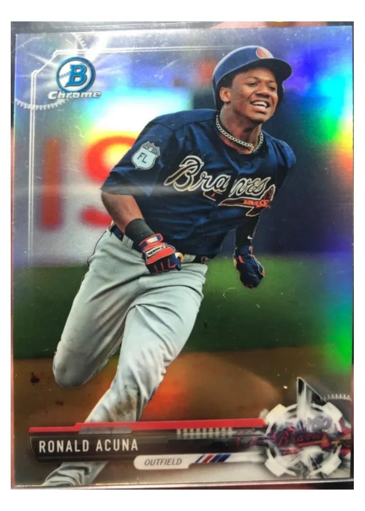 2017 Bowman Draft Chrome Ronald Acuna Refractor #BDC-39 card