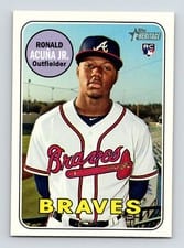 2018 Topps Heritage Ronald Acuna Jr. #580 card