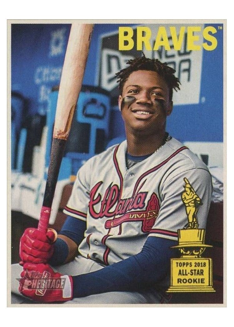 2019 Topps Heritage Base Set Ronald Acuna Jr. #500 card