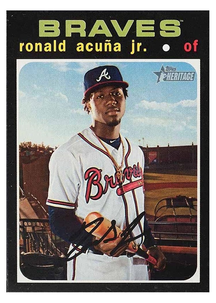 2020 Topps Heritage Base Set Ronald Acuña Jr. #464 card