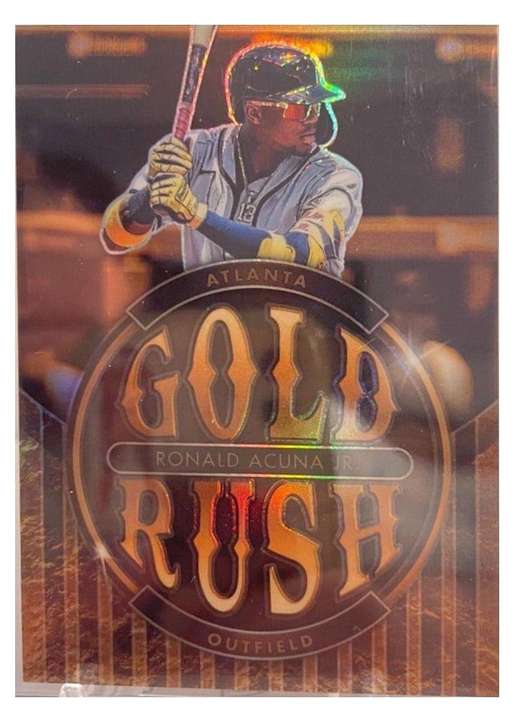 2022 Panini Chronicles Contenders Optic Gold Rush Ronald Acuna Jr. #GR1 card