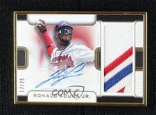 2022 Topps Definitive Collection Framed Autograph Patch Collection Ronald Acuña Jr. #FAC-RAJ card