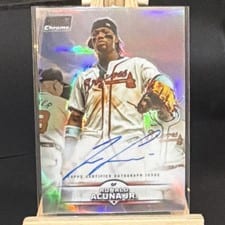 2024 Stadium Club Chrome Autographs Ronald Acuña Jr. #SCCA-RA card