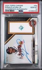 2024 Topps Chrome Topps Chrome Authentics Autographs Ronald Acuña Jr. #TCAA-RA card