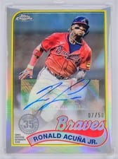 2024 Topps Chrome Update 1989 Topps Baseball Autographs Ronald Acuña Jr. #89CA-RA card
