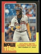 2024 Topps Heritage Now and Then Ronald Acuña Jr. #NAT-1 card