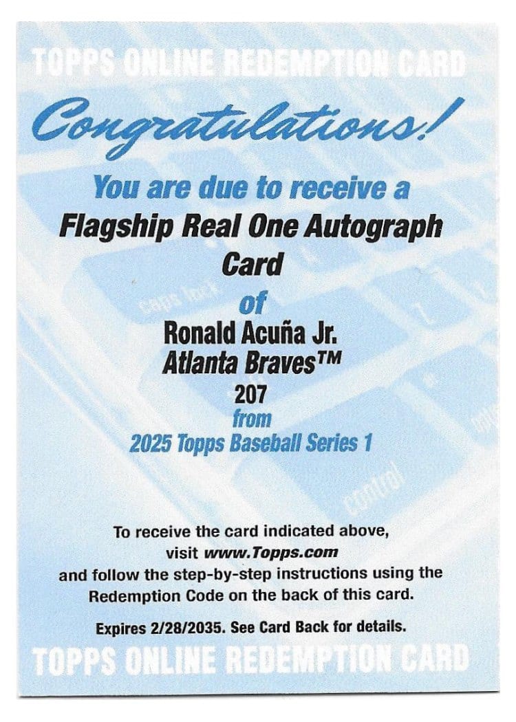 2025 Topps Ronald Acuna Jr. #207 card