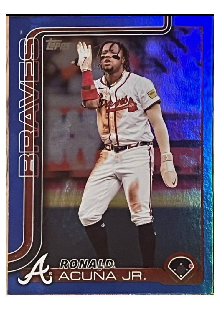 2025 Topps Ronald Acuna Jr. Blue Rainbow #207 card