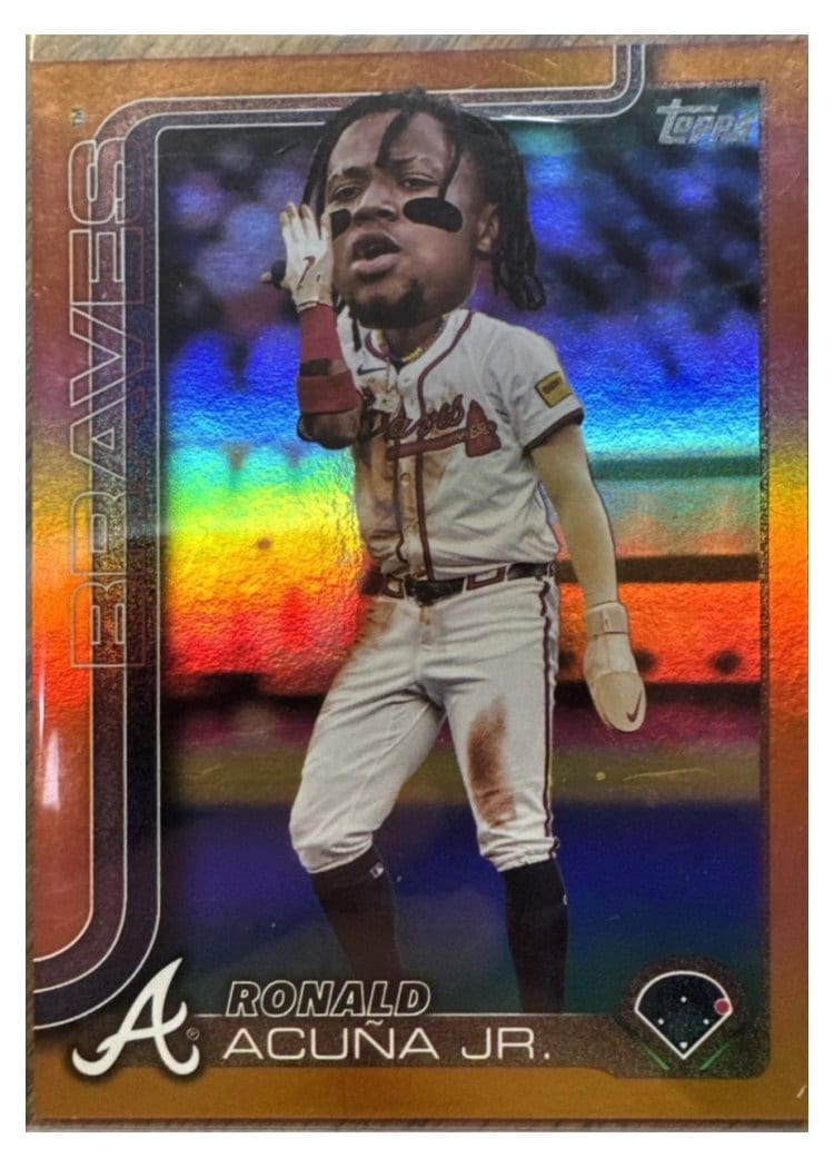 2025 Topps Ronald Acuna Jr. Orange Big Head Variation #207 card