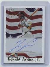 2025 Topps Archives 1995 Topps Cyberstats Autographs Ronald Acuña Jr. #95CA-RA