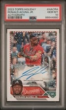 2025 Topps Holiday Autographs Ronald Acuña Jr. #PA-RA card