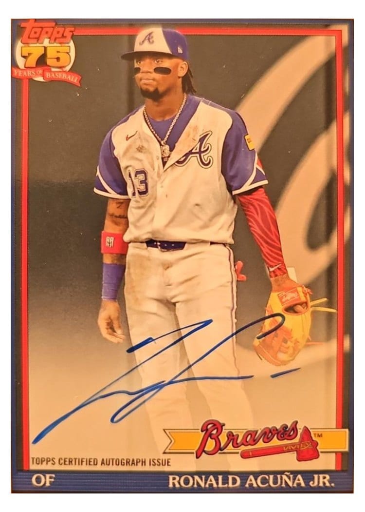 2026 Topps 1991 Topps Autographs Ronald Acuña Jr. #91A-RA card