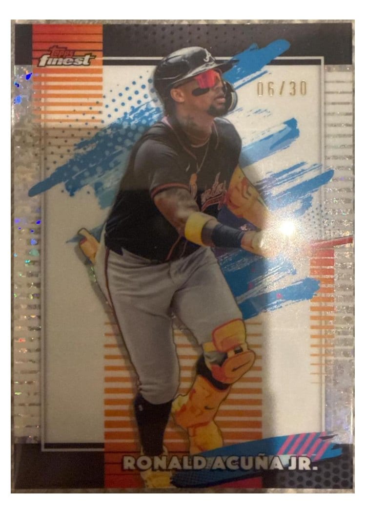 2026 Topps Finest Ronald Acuna Jr. White Mini Diamond Refractor #187 card