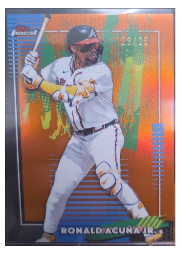 2026 Topps Finest Ronald Acuna Jr. Orange Refractor #22 card