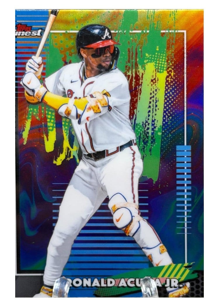 2026 Topps Finest Ronald Acuna Jr. Oil Spill Refractor #22 card