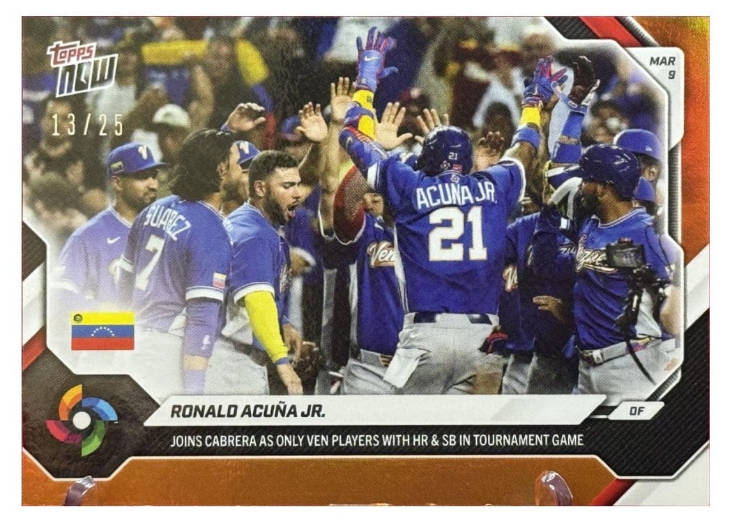 2026 Topps Now WBC Ronald Acuna Jr. Orange #WB19