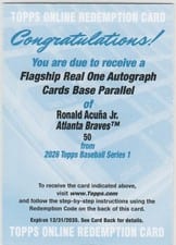 2026 Topps Real One Autographs Ronald Acuña Jr. #50
