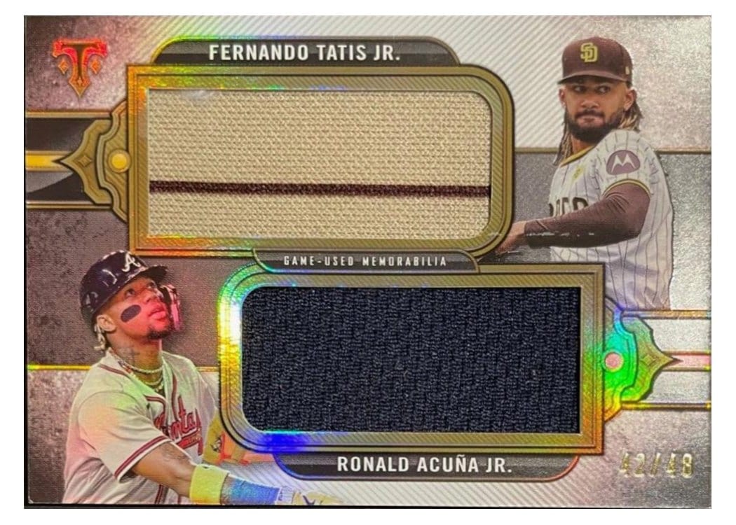 2024 Topps Triple Threads Dual Jumbo Relics Ronald Acuña Jr. / Fernando Tatis Jr. #DRJ-AT card