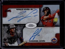 2025 Topps Chrome Dual Autographs Ronald Acuna Jr. / Luisangel Acuna #CDA-ACU card