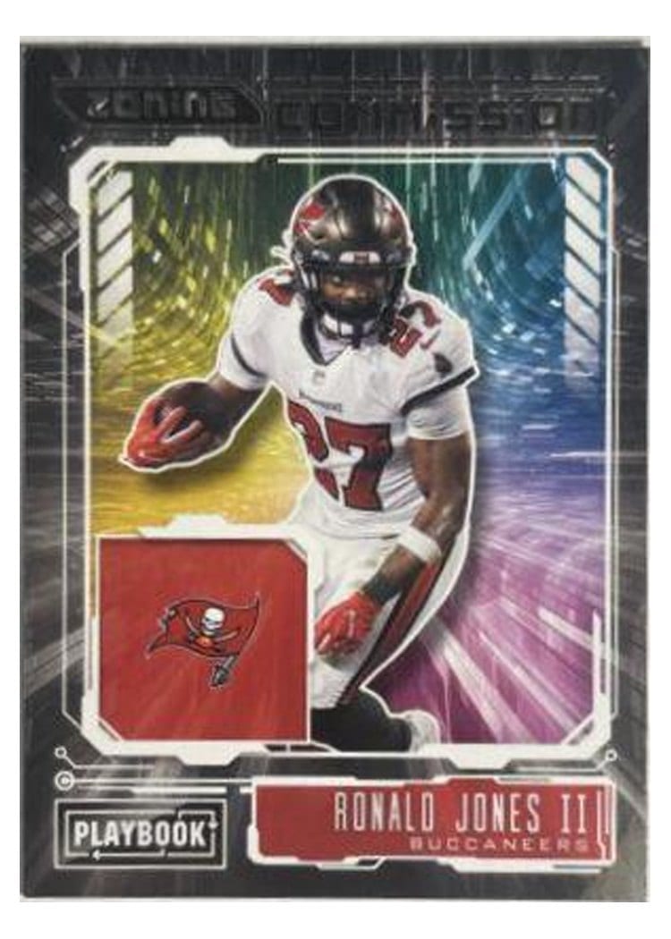 2021 Panini Playbook Zoning Commission Ronald Jones II #ZC-RJO card