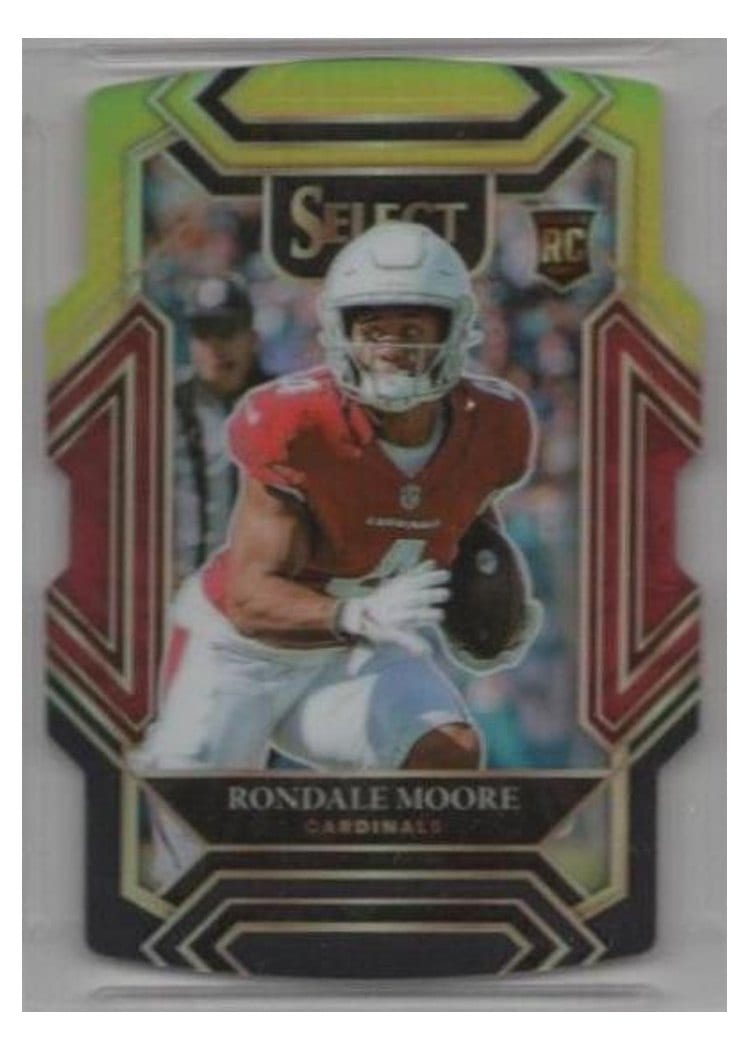 2021 Panini Select Base Set Rondale Moore Gold Die Cut #258 card