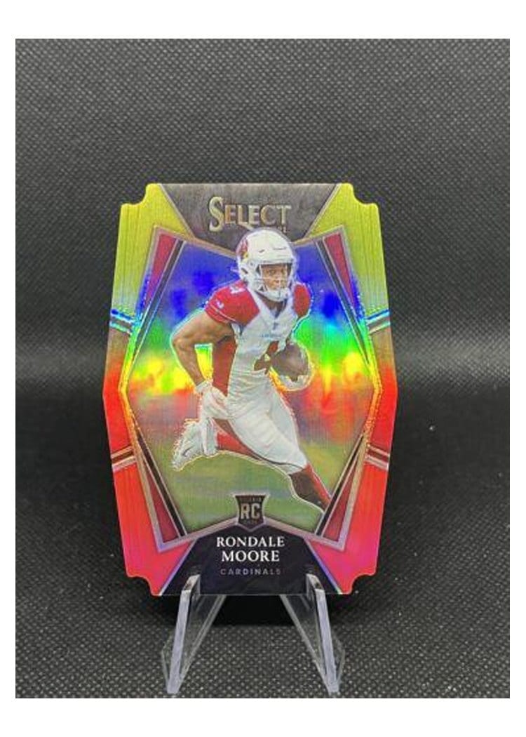 2021 Panini Select Base Set Rondale Moore Red and Yellow Die Cut #258 card