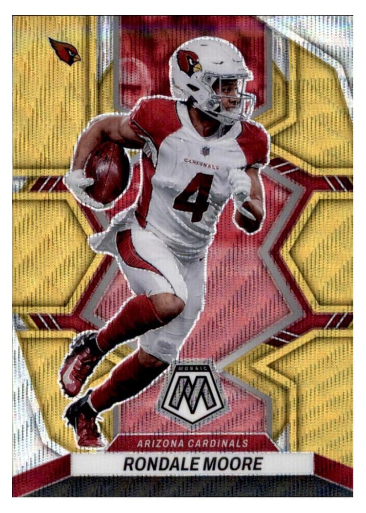 2022 Panini Mosaic Base Set Rondale Moore Gold Wave #3 card