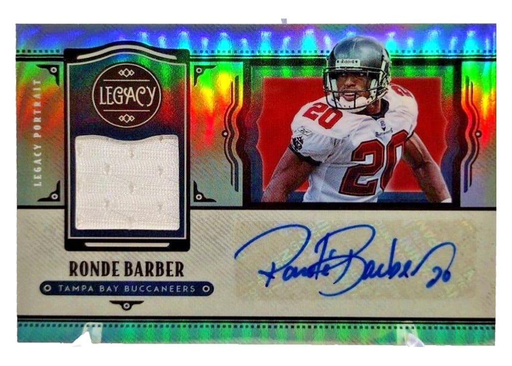 2021 Panini Legacy Legacy Patch Autographs Ronde Barber #LPA-RB card