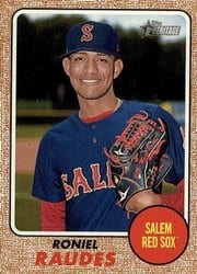 2017 Topps Heritage Minor League Base Set Roniel Raudes #144 card