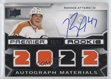 2022-23 Upper Deck Premier 2022 Premier Rookie Autograph Jersey Ronnie Attard #PRA-RA card