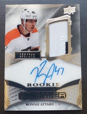 2022-23 Upper Deck Premier Acetate Rookie Autograph Patch Ronnie Attard #AR-RA card