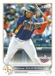 2022 Topps Opening Day Base Set Ronnie Dawson #196 card