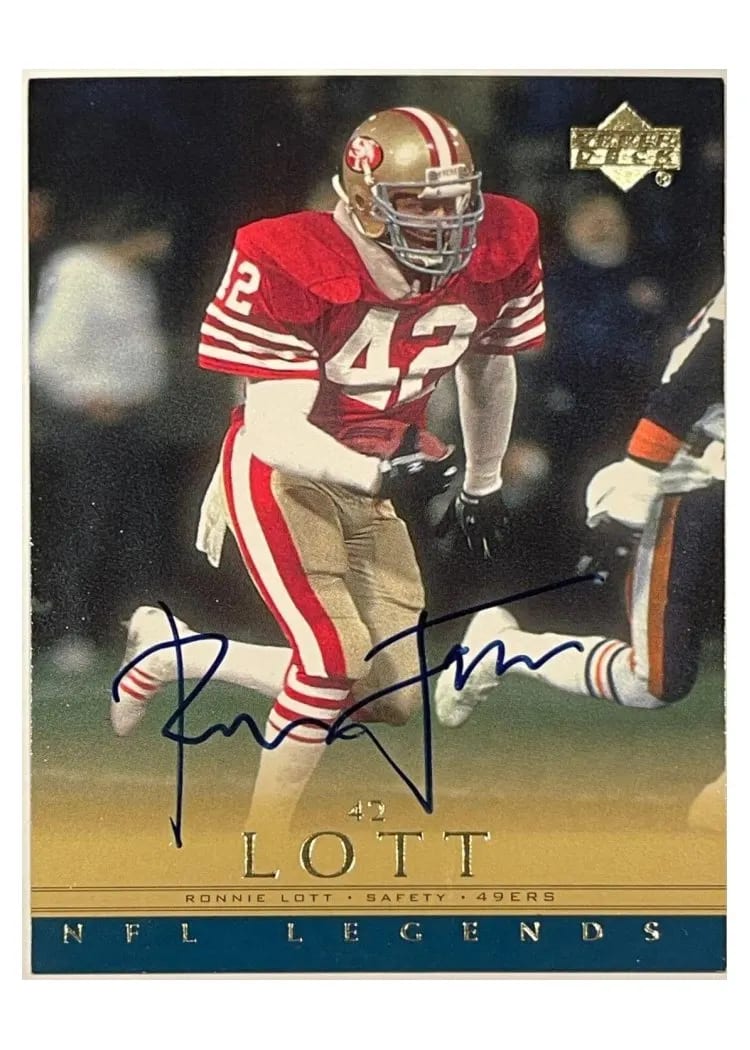 2000 Upper Deck Legends Autographs Ronnie Lott card
